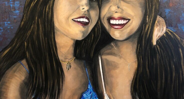 portret van 2 zussen